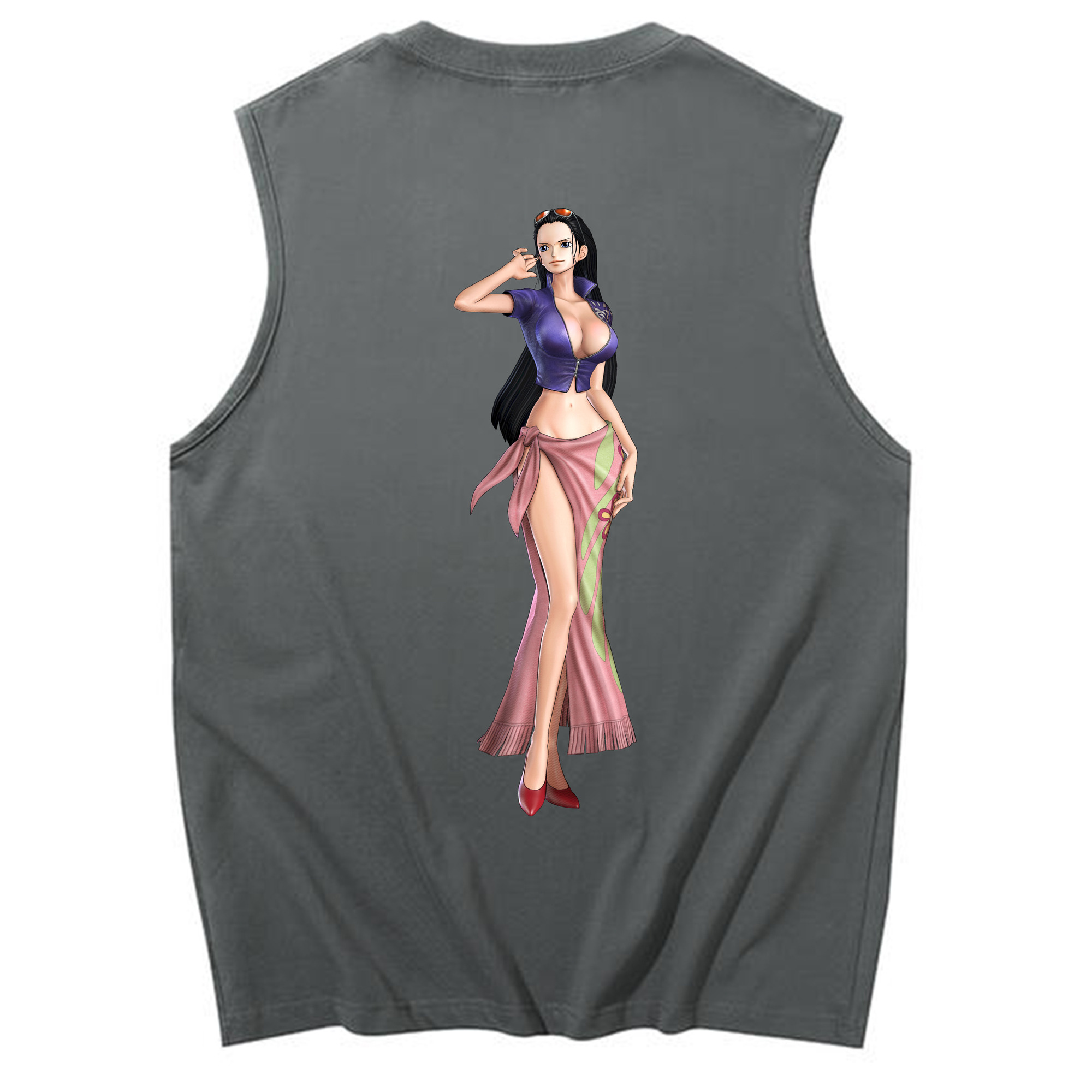 ワンピース ニコ・ロビン ONE PIECE Nico Robin コットン100％タンクトップ（背面プリント）